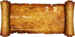 Kner Masa névjegykártya